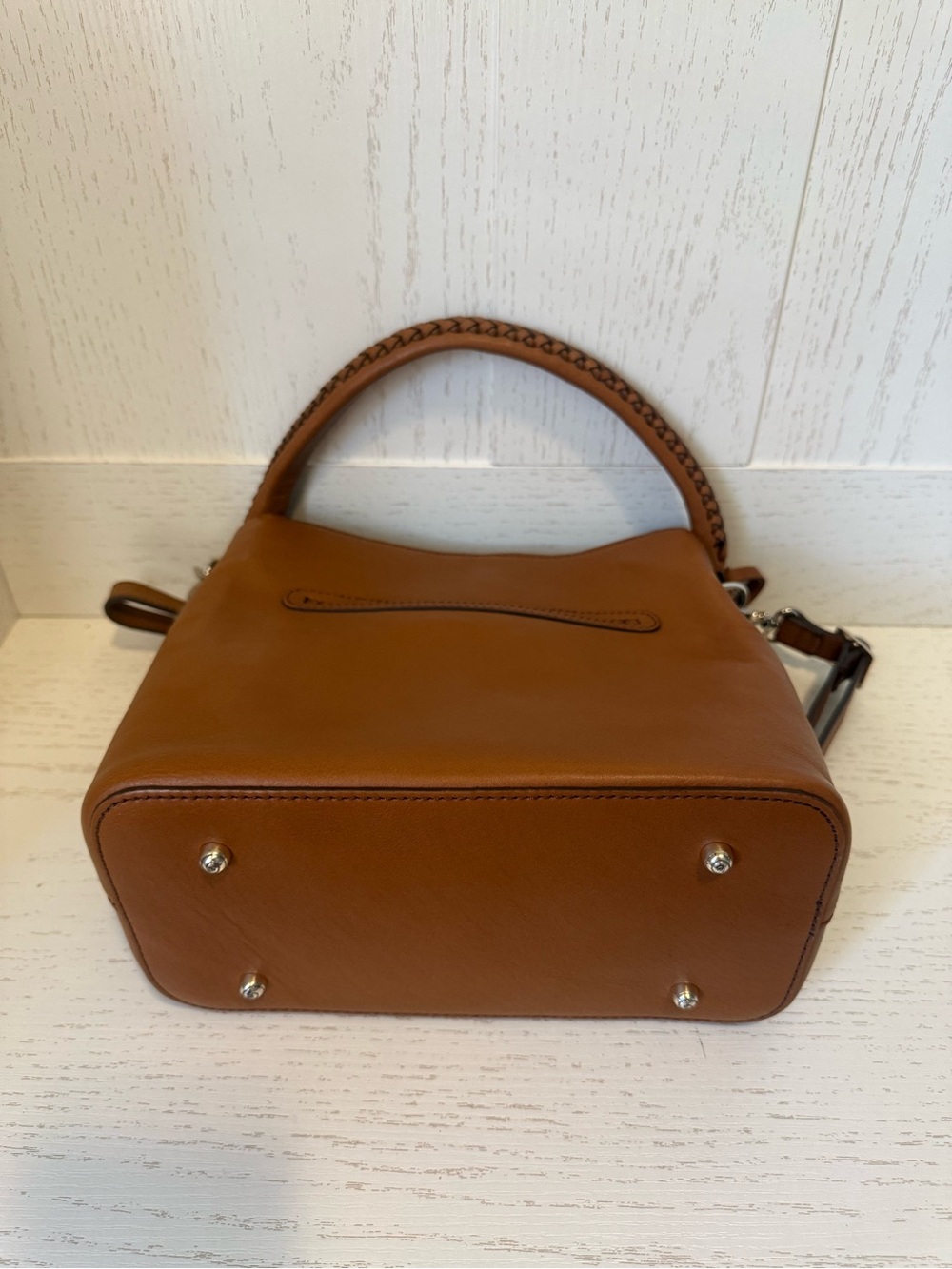 Brighton Ferreira Lorenza Valera bucket bag rich sienna leather silver hardware - Picture 8 of 16